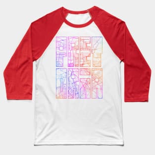 Pretoria, South Africa City Map Typography - Colorful Baseball T-Shirt